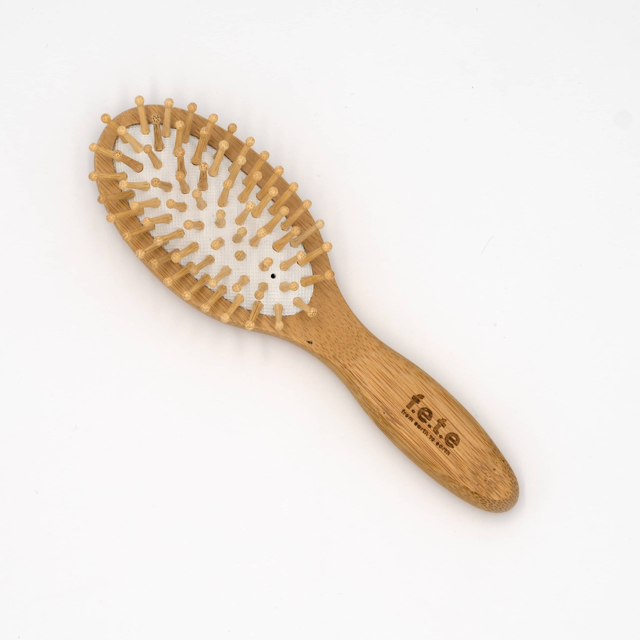 Small Rounded Hairbrush - Bamboo & Natural Rubber | f.e.t.e - Clearstone